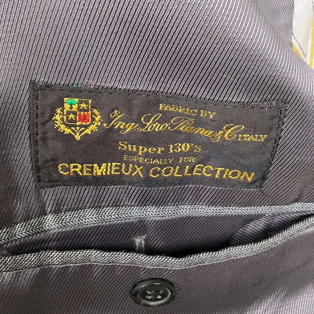 Cremieux Blazer Men 44R‎ Gray Pinstripe Dawson Super 130s Loro Piana Wool Italy
